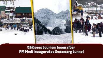 RAW - Sonamarg sees tourism boom after PM Modi inaugurates Sonamarg tunnel